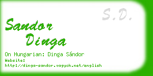 sandor dinga business card